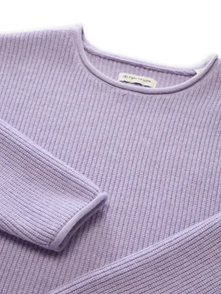 tom tailor kids - Strickpullover mit Colour Blocking sweet purple melange - Gr. - 110