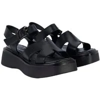 Desa DESA Damen-Keilsandalen aus Leder mit verstellbarer Schnalle Sandale
