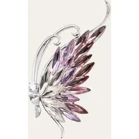 MayTree Brosche "Schmetterling lila", mit brilliantem Strass (Stück, 1-tlg), Metallbrosche in Form eines tanzenden Schmetterlings