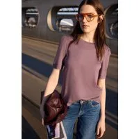 STREET ONE STUDIO Rundhalsshirt mit Rundhalsausschnitt
