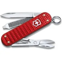 Victorinox Taschenmesser Classic Precious Alox Kollektion 5 Funktionen rot, (1 St)