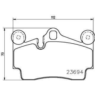 Hella Bremsbel?ge hinten Audi Q7 Porsche Cayenne VW Touareg 8DB355018-711