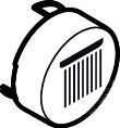 Hansgrohe Druckknopf Symbol Kopfbrause Rain groß edelmatt, 93571880 93571880