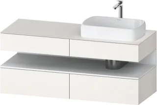 Duravit Qatego Konsolenwaschtischunterbau wandhängend Weiß Supermatt 1400x550x600 mm - QA47660188400 QA4766018840000
