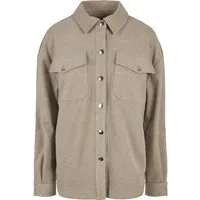 URBAN CLASSICS Langarmhemd Urban Classics Damen Ladies Classic Overshirt (1-tlg)