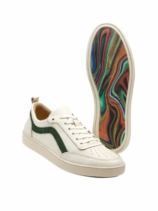 Mey & Edlich Herren Konferenztisch-Sneaker Weiß Obermaterial und Decksohle: Rindleder