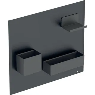 Geberit Acanto Magnetwand Set, 449x388x75mm Metall pulverbeschichtet, Schwarz, 500649161 500649161