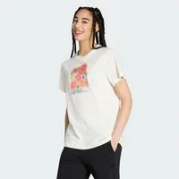 adidas Sportswear T-Shirt LOCKER GESCHNITTENES FLORAL GRAFIK T-SHIRT 2 (1-tlg)