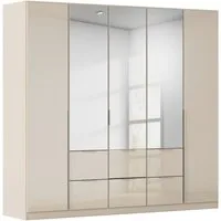 OTTO home Drehtürenschrank Kleiderschrank Kleiderschränke Schrank Garderobe AGORDO mit Glasfront (in zwei Griff-Farben, Breiten 91-360 cm) mit Außenschubkästen, in 7 Breiten und 2 Höhen MADE IN GERMANY