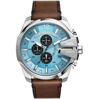 Diesel Chronograph MEGA CHIEF DZ4657, Quarzuhr, Armbanduhr, Herrenuhr, Stoppfunktion, Lederarmband