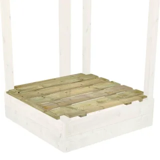 Sandkastendeckel Smart Cover 105 - Robuster Holz Schutz für 110x110 cm Sandkästen - Wetterfestes Zubehör für den Spielturm im Garten - Wickey
