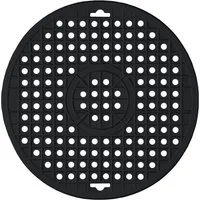 KINVARA Abtropfmatte SPÜLBECKEN EINLAGE Ø31cm rund Spülbeckenmatte Spülmatte 131 (Schwarz), Spülbeckeneinlage Abtropfmatte Matte