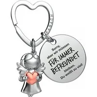 FABACH Schlüsselanhänger Schutzengel Star in Charms Größe mit Gravur "Beste Freundin"