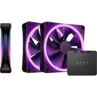 F120 RGB DUO Triple 120x120x25, Gehäuselüfter schwarz, 3er Pack, inkl. RGB-Controller, 120 mm