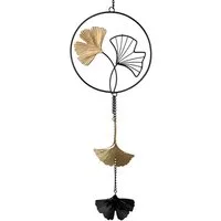 formano Dekohänger Deko Fensterhänger Girlande Gingko 60 cm Metall Mobile, Herz