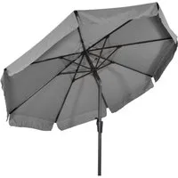 Lesli Living Sonnenschirm Lesli Living Sonnenschirm "Libra Grey" Grau Ø 3m mit UV-Schutz 30+
