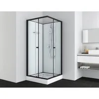 Sanotechnik Komplettdusche UNI, BxT: 80x80 cm, Einscheibensicherheitsglas, quadratisch