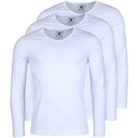 Young & Rich Langarmshirt Herren Uni Basic Longsleeve V-Ausschnitt Unterziehshirt 2001 3er Pack (3er-Pack, 3-tlg., 3er-Pack) V-Ausschnitt unifarben langarm slim fit