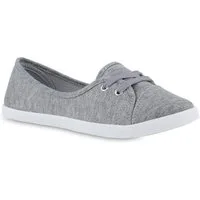 VAN HILL 841298 Sneaker Ballerinas Damen Sportliche Ballerinas Bequeme Basic Stoff Freizeit