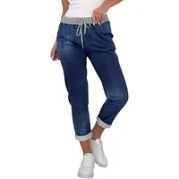 Mississhop Chinohose Damen Hose Blumen Jogginghose Baumwolle gemustert M. 287