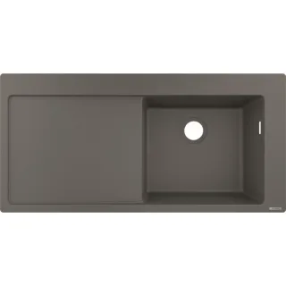 hansgrohe Einbauspüle 43314290 1050 x 510 mm, 1 Hauptbecken rechts, Abtropffläche, steingrau