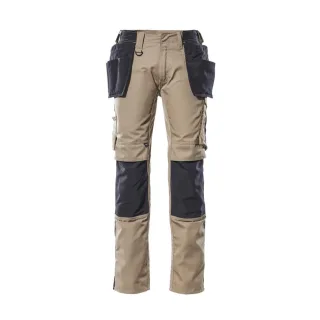 MASCOT Kassel Hose mit Hängetaschen UNIQUE Hellkhaki / Schwarz 58 - 17631-442-5509-90C58
