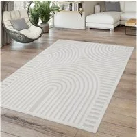 TT Home Teppich Badezimmer, Diele, Esszimmer, Flur, Küche, Schlafzimmer, Wohnzimmer, A, Rechteckig, Höhe: 14 mm, In-& Outdoor Teppich Wetterfest Balkon Küche Wohnzimmerteppich Geometr