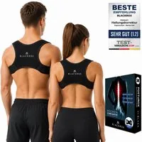 BLACKROX Rückenstabilisator [Vergleichssieger 2025] [Damen & Herren] [Haltungskorrektur] (Einzelprodukt, Einteilig), Schmerzlindernd, hautfreundlich, stabilisierend, ergonomisch