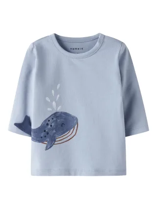 NAME IT - NBMFLOP LS TOP BOX blue fog - Gr. - 56