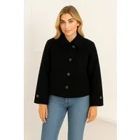 Worldclassca Kurzmantel Worldclassca Einreihiger Trenchcoat Jacke Crop Poncho Fledermausjacke Neue Kollektion - Stilvolle und gemütliche Mode für Damen