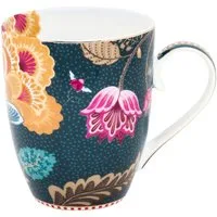 PiP Studio Becher Fantasy Denim Blue Henkelbecher 0,35l, Porzellan