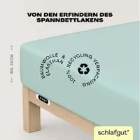 Schlafgut Spannbettlaken EASY JERSEY ELASTHAN Bettlaken, 170 g/m², 95% Baumwolle, 5% Elasthan, Jersey, Gummizug: rundum, (1 Stück), Spannbettlaken bis 30 cm Höhe, bügelfrei, pflegeleicht, perfekter Sitz