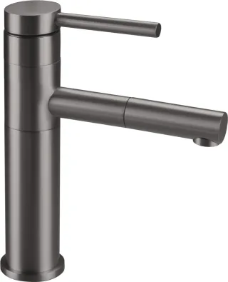Neuesbad Serie 320 Waschtischarmatur, mit ausziehbarem Auslauf, ohne Ablaufgarnitur, Titan NB1DEBGED22M1