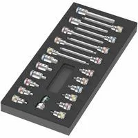 9723 Schaumstoffeinlage Zyklop B 3/8" Bitnuss-Set 1, 22-teilig, Werkzeug-Set schwarz/grau, in Schaumstoffeinlage für Werkstattwagen