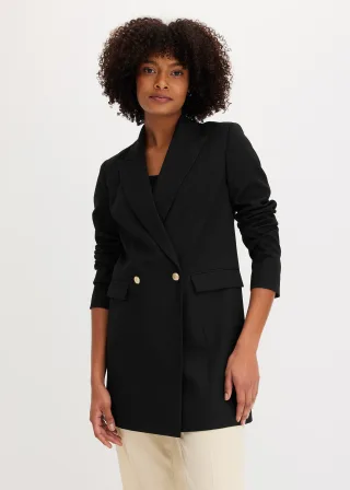 bonprix Longblazer mit dekorativen Knöpfen, schwarz, Gr.36, eleganter Longblazer mit dekorativen Knöpfen