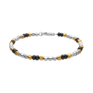 Luxenter Armband in 18 Karat Gelbgold und Hämatit – Miluy
