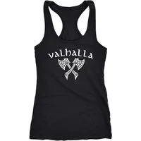 Neverless Tanktop Damen Tank-Top Valhalla Viking Axt Nordische Mythologie Odin
