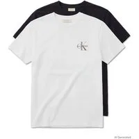 Calvin Klein Jeans T-Shirt CLASSIC MICRO MONOLOGO 2PK (Set, 2-tlg) Regular fit mit Rundhalsausschnitt