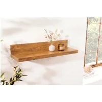 riess-ambiente Wandregal MAKASSAR 80cm braun - Mango-Massivholz, Ablage, honey finish, handmade, Einzelartikel 1-tlg., Natürliches Dekoboard - ideal für Wohn- und Schlafzimmer oder Flur