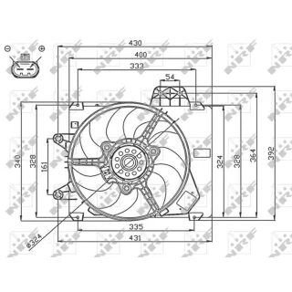 NRF K?hlerl?fter Fiat Punto 176