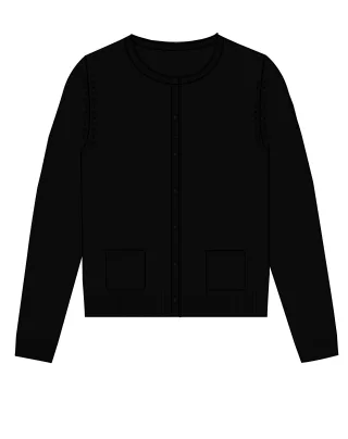 CLARINA - NOS Rdh.-Cardigan, 1/1 Arm,uni 900 schwarz - Gr. - 40