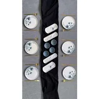 Hermia Concept Frühstücks-Geschirrset Bohemisch (14-tlg), 6 Personen, Keramik, 14-teiliges Set für 6 Personen