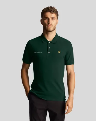 Lyle & Scott Herren-Poloshirt mit Co-Ordinates-Print in Grün