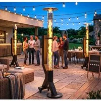 Apex Terrassenstrahler XXL Pellet Feuersäule Feuerrohr Terrassenheizer Heizstrahler 56709