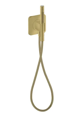 Hansgrohe Schlauchanschl.u.Brausenhalter Axor Citterio C softsq. m.Stabhandbr.2jet brushed brass, 4 49626950