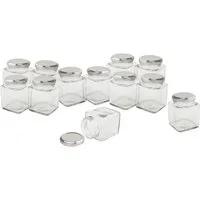 VBS XXL Einmachglas, Glas, eckig, 12 Stück