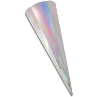 itenga Schultüte Schultüten-Zuschnitt 6-eckig, 68cm Silber irisierend - Schultüten Rohl
