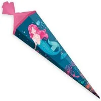 itenga Schultüte itenga Schultüte Meerjungfrau 85cm mit Tüllverschluss