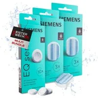 SIEMENS 10x Reinigungstabletten & 6x Entkalkungstabletten Pflegeset (MEISTERZWECK4U, [- TZ80001 + TZ80002 Reinigung und Entkalkung Pflegeset)