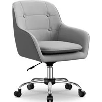 Adormii Bürostuhl Schminkstuhl,Homeoffice Stuhl mit Armlehnen,Drehstuhl mit Rrollen (Boucle-Gewebe,höhenverstellbar,für Schminktisch,Arbeitszimmer, Schlafzimmer,150kg)